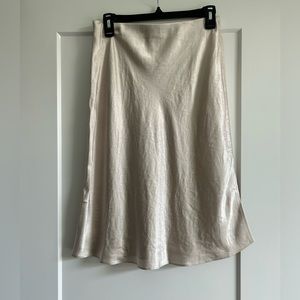 Pink satin Vince slip skirt